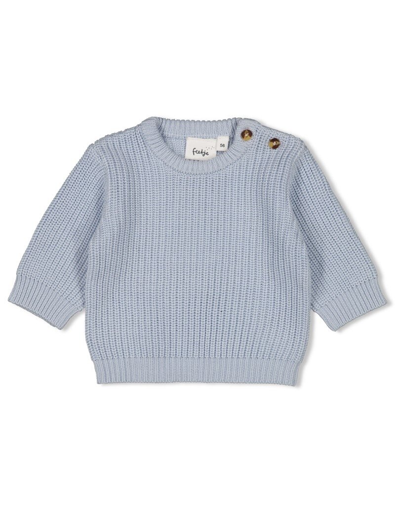 Feetje Sweater Gebreid Blauw - The Magic is in You
