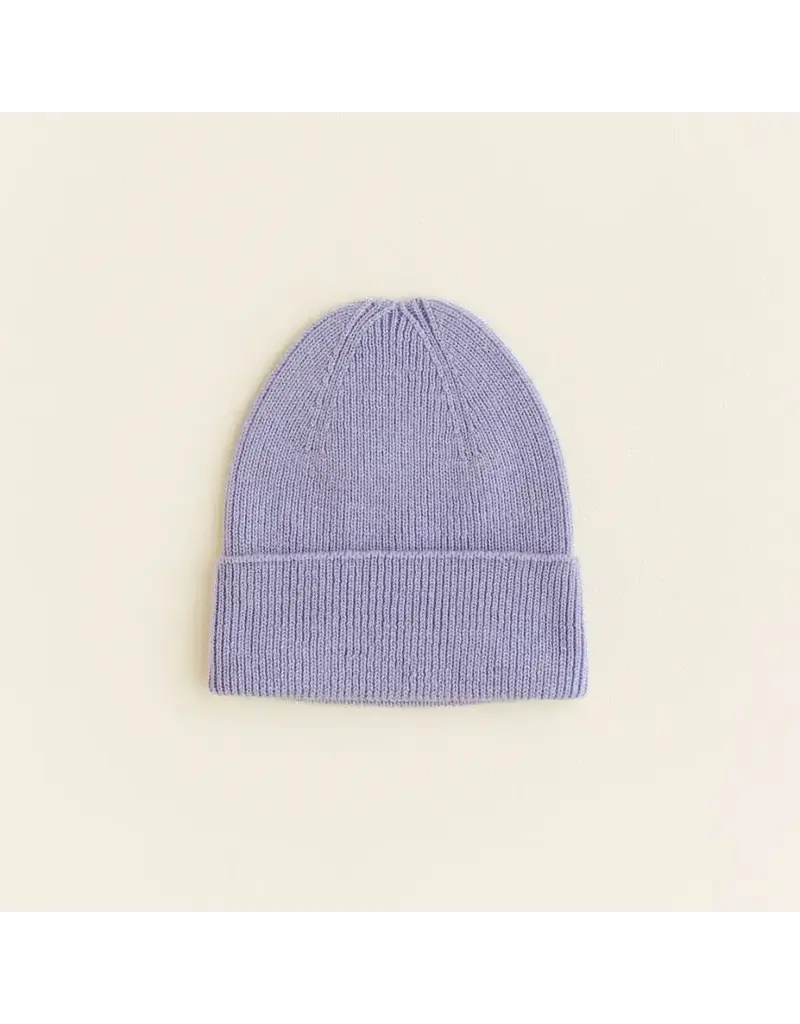 Hvid Beanie Fonzie (0-6M) Lilac