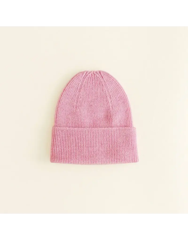 Hvid Beanie Fonzie (0-6M) Cotton Candy