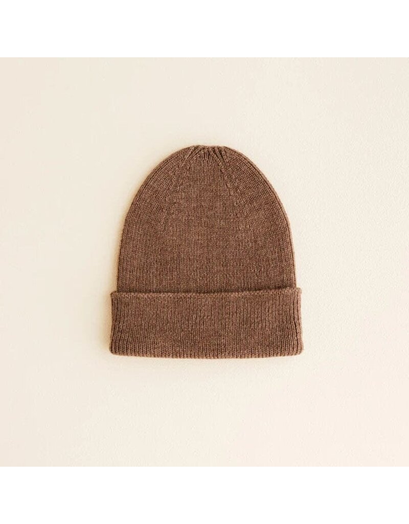 Hvid Beanie Fonzie (0-6M) Mocha