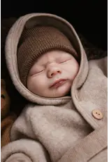 Hvid Beanie Fonzie (0-6M) Mocha