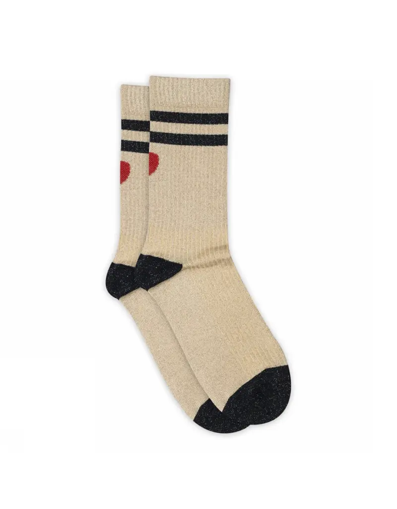 mp Denmark Elga glitter knee socks Champagne Beige 753