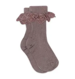 mp Denmark Lea Socks Lace Dark Purple Dove