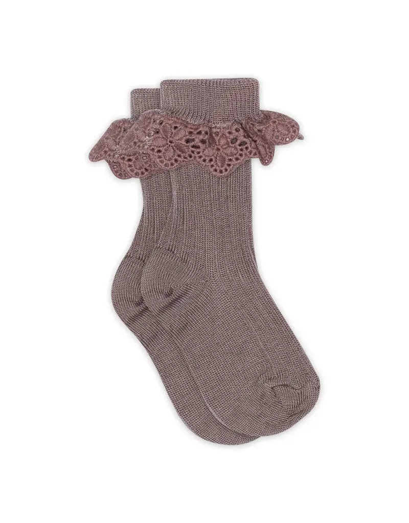 mp Denmark Lea Socks Lace Dark Purple Dove