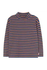 Tinycottons Stripes Rib Mockneck Dark Blue