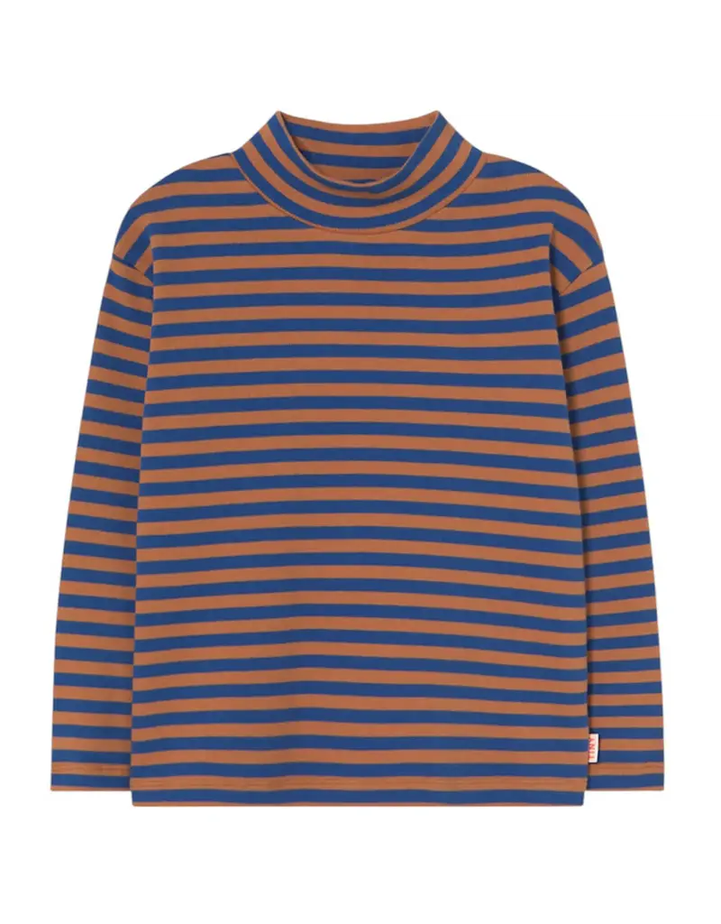 Tinycottons Stripes Rib Mockneck Dark Blue