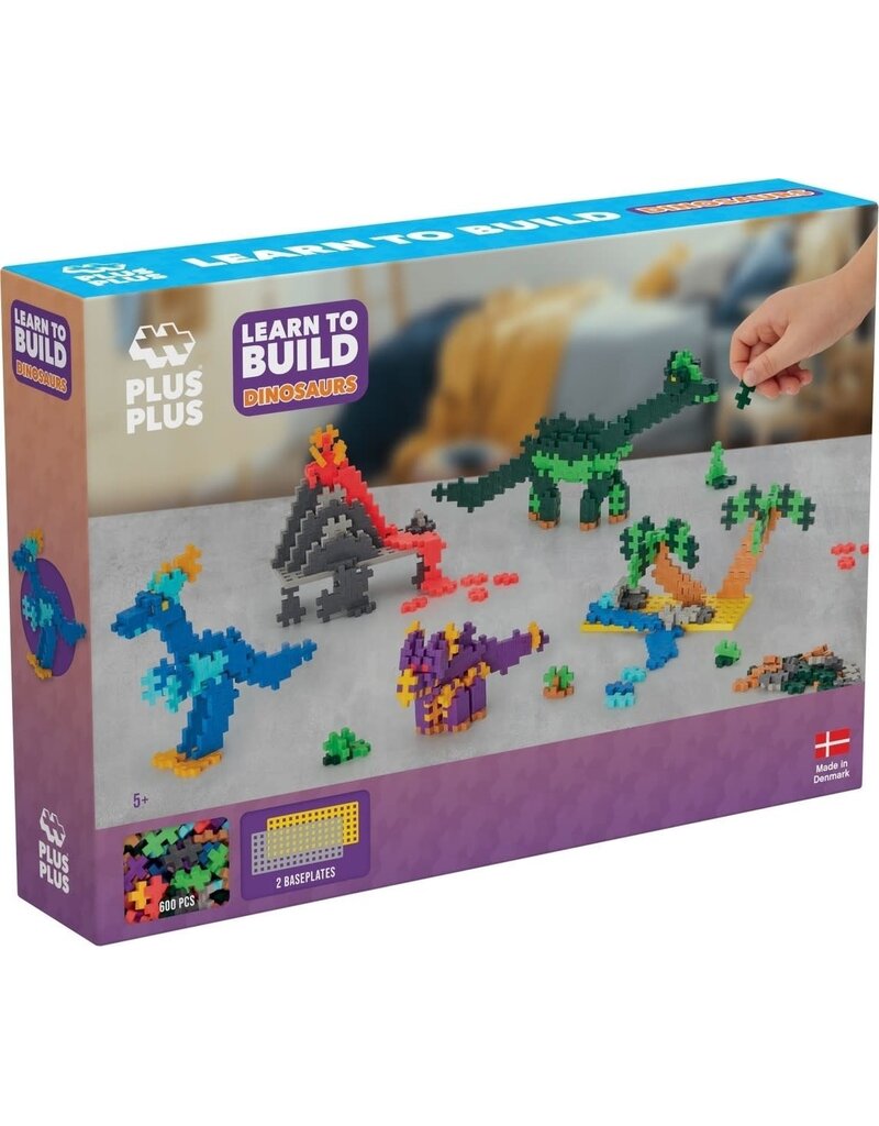 Plus Plus Learn to Build dino`s  600 stuks