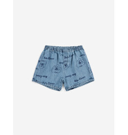 Bobo Choses Pickles The Dog all over Denim Short Baby
