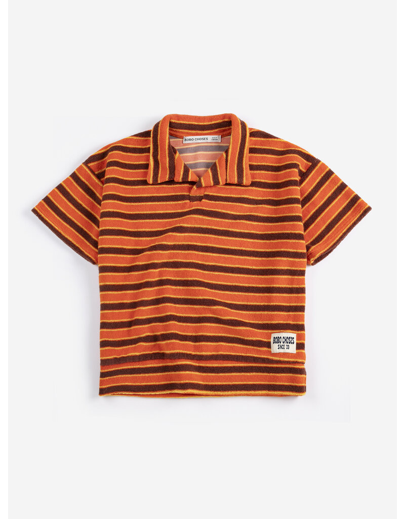 Bobo Choses Striped Brink Terry Cloth Polo