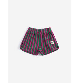 Bobo Choses Striped Terry Cloth Short Purple