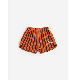 Bobo Choses Striped Brick Terry Cloth Shorts Orange