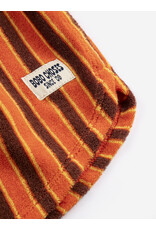 Bobo Choses Striped Brick Terry Cloth Shorts Orange