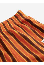 Bobo Choses Striped Brick Terry Cloth Shorts Orange