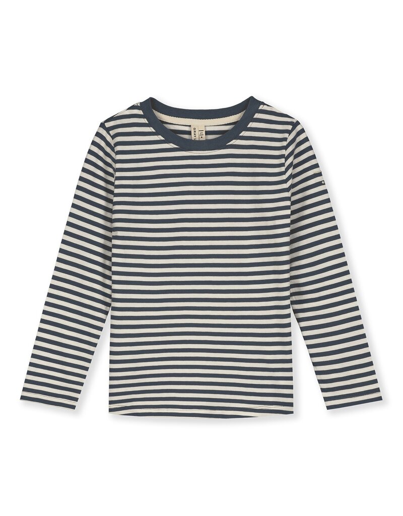 Gray Label Longsleeve Tee Blue Grey - Cream