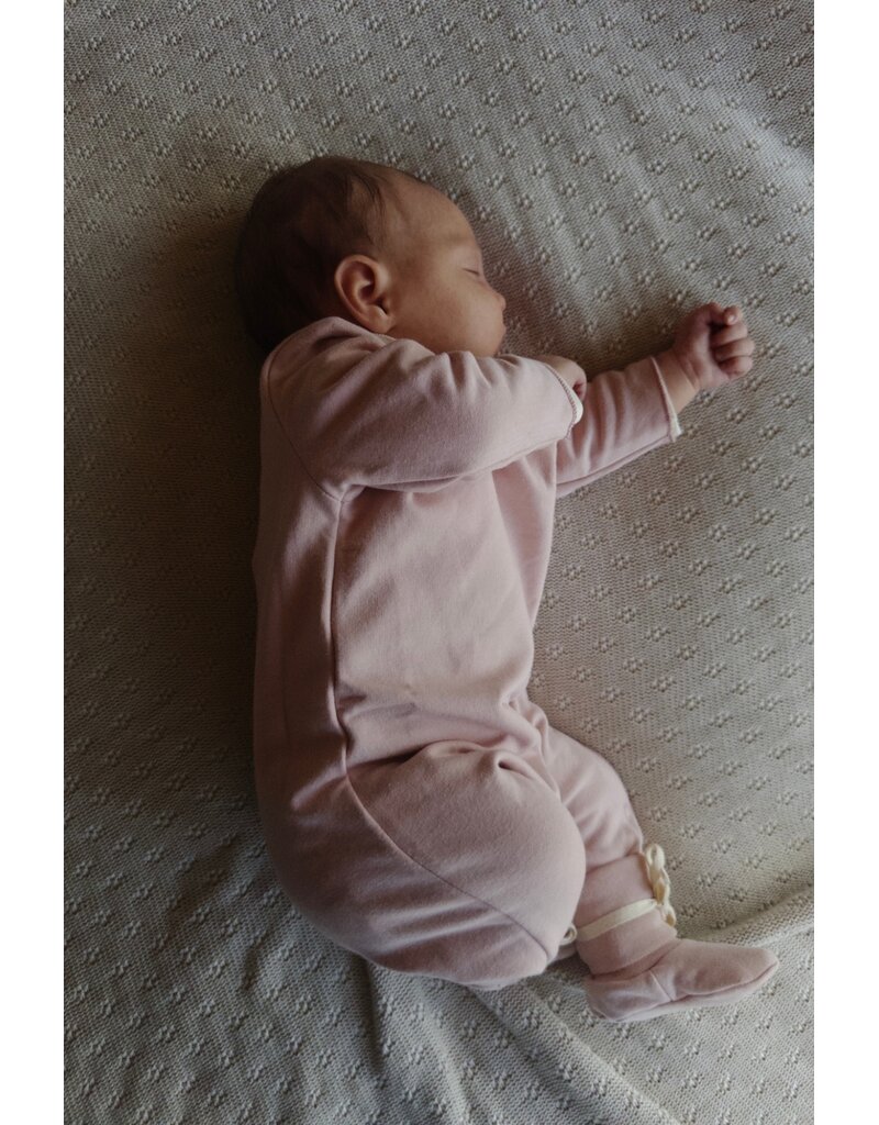 Gray Label Baby Suit with Snaps Faded Pink