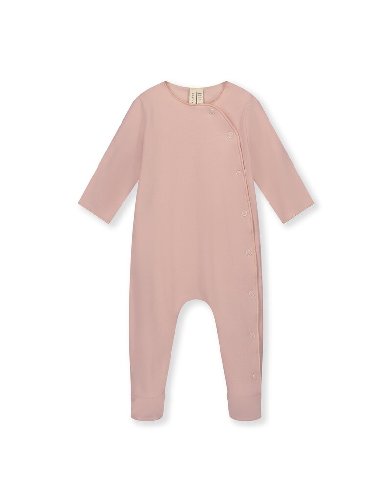 Gray Label Newborn Suit with Snaps Faded Pink