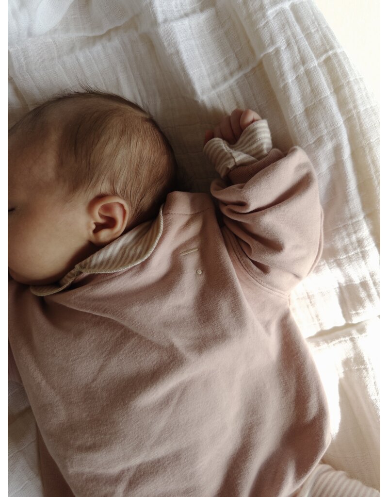Gray Label Baby Collar Onesie Faded Pink - Cream