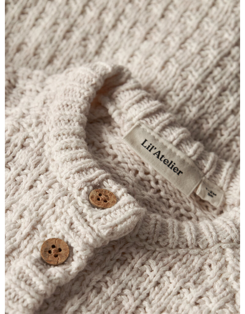 Lil' Atelier Bella Knit Cardigan Novelle Peach Melange