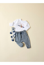 name it Ben Bow Tap Jeans Light Blue Denim