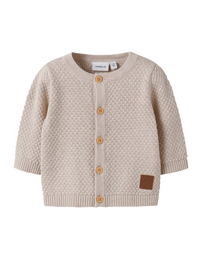 name it Denver Knit Cardigan Peyote Melange