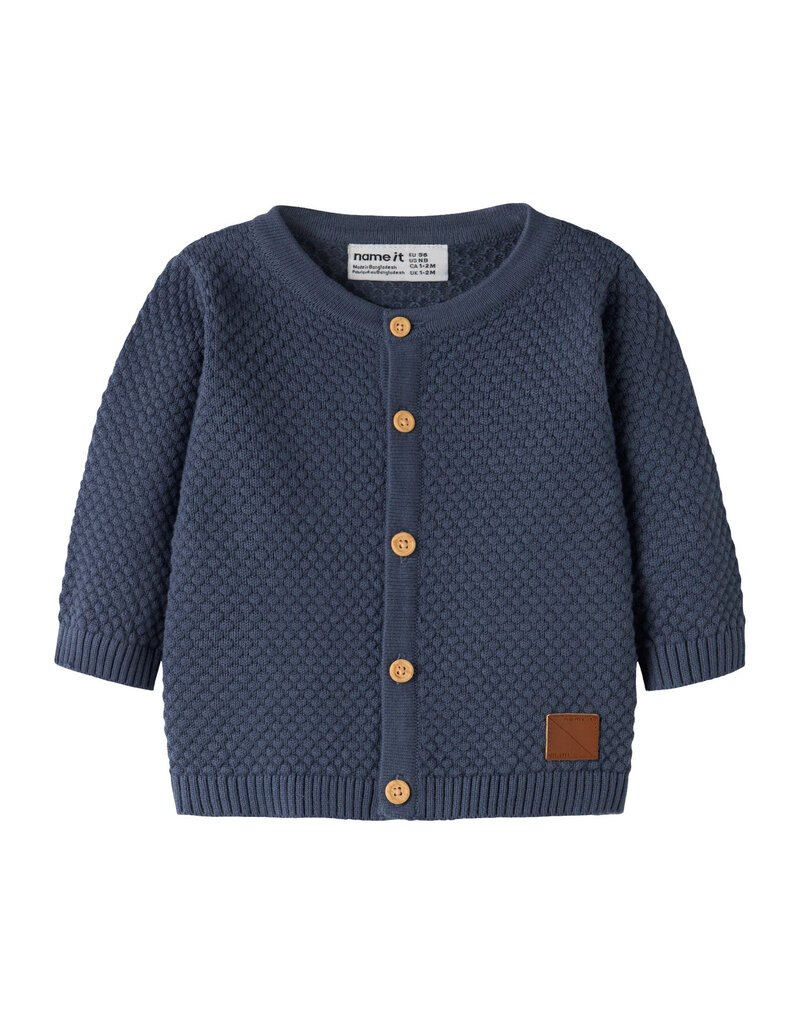 name it Denver Knit Cardigan Vintage Indigo