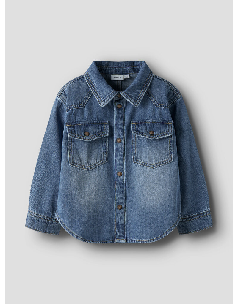 name it Blue Denim Shirt Medium Blue
