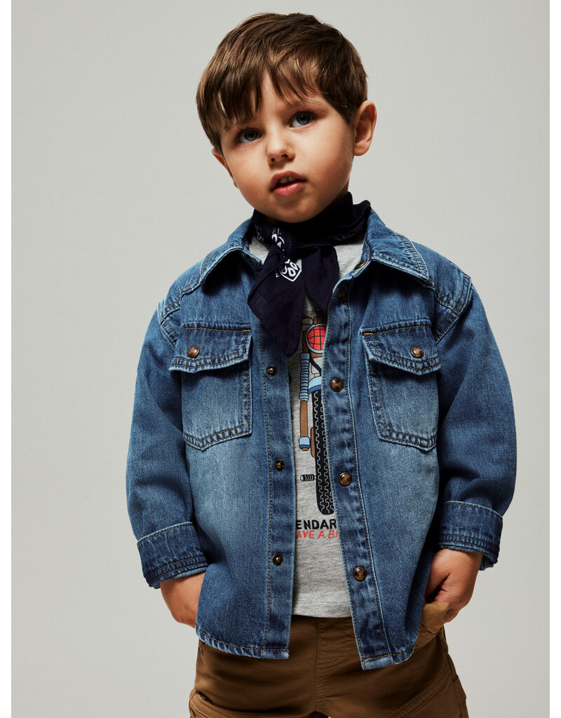 name it Blue Denim Shirt Medium Blue