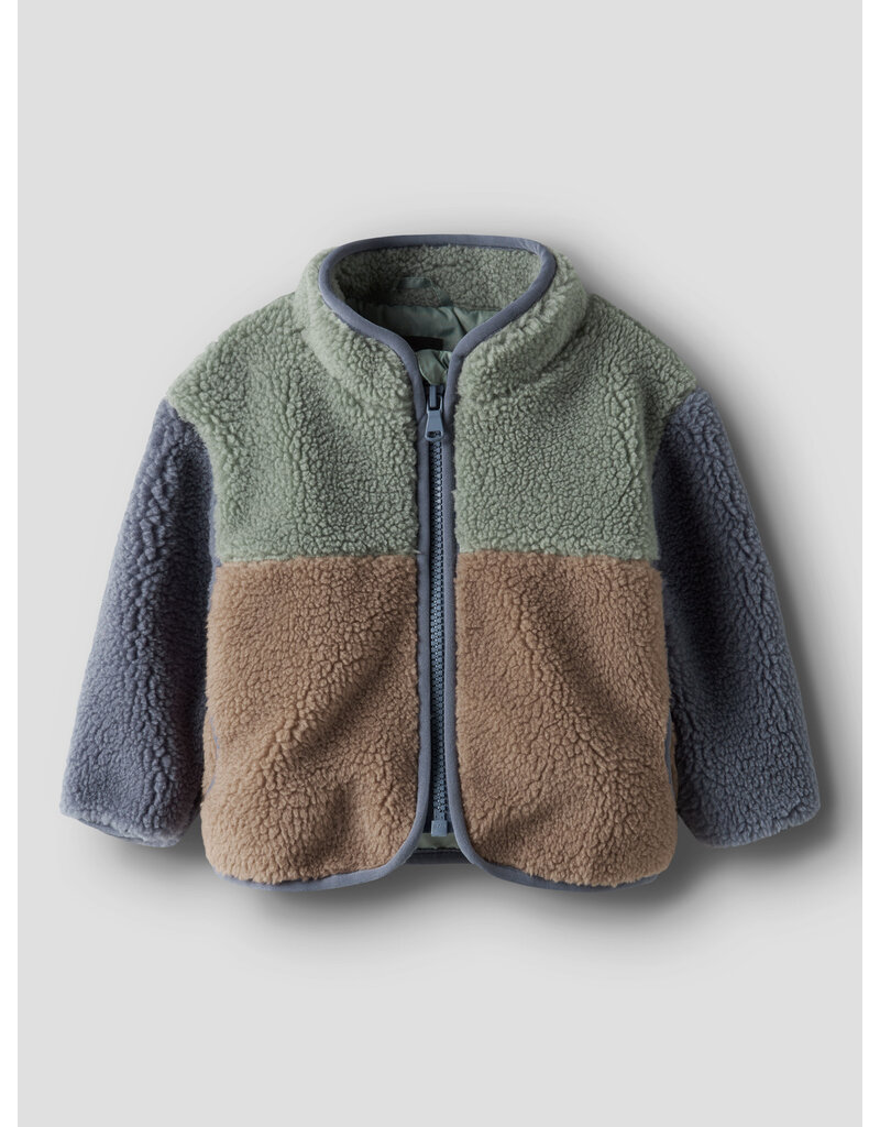 name it Mimba Sherpa Jacket Chinois Green