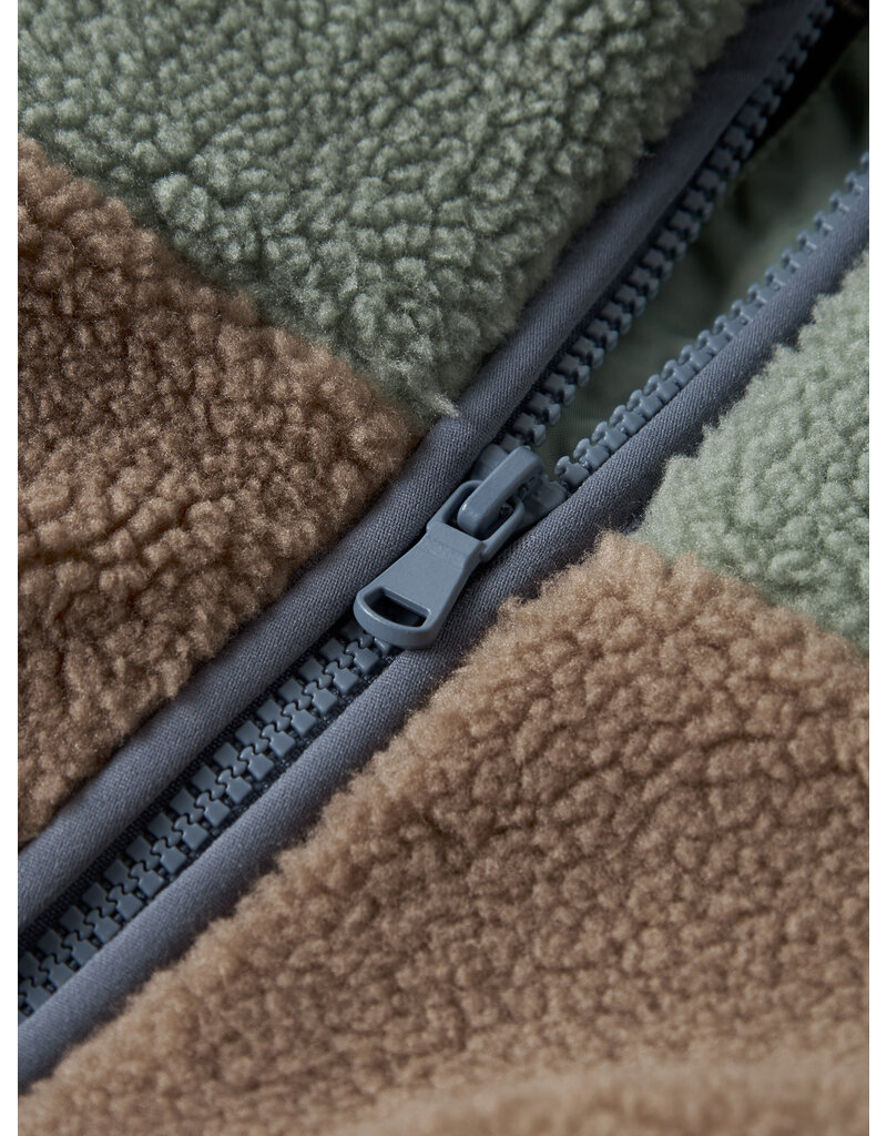 name it Mimba Sherpa Jacket Chinois Green