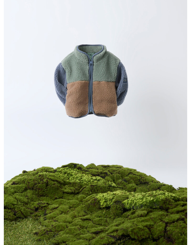 name it Mimba Sherpa Jacket Chinois Green