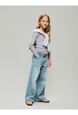 name it Bella Skater Buckle Jeans Light Blue Bleached Denim
