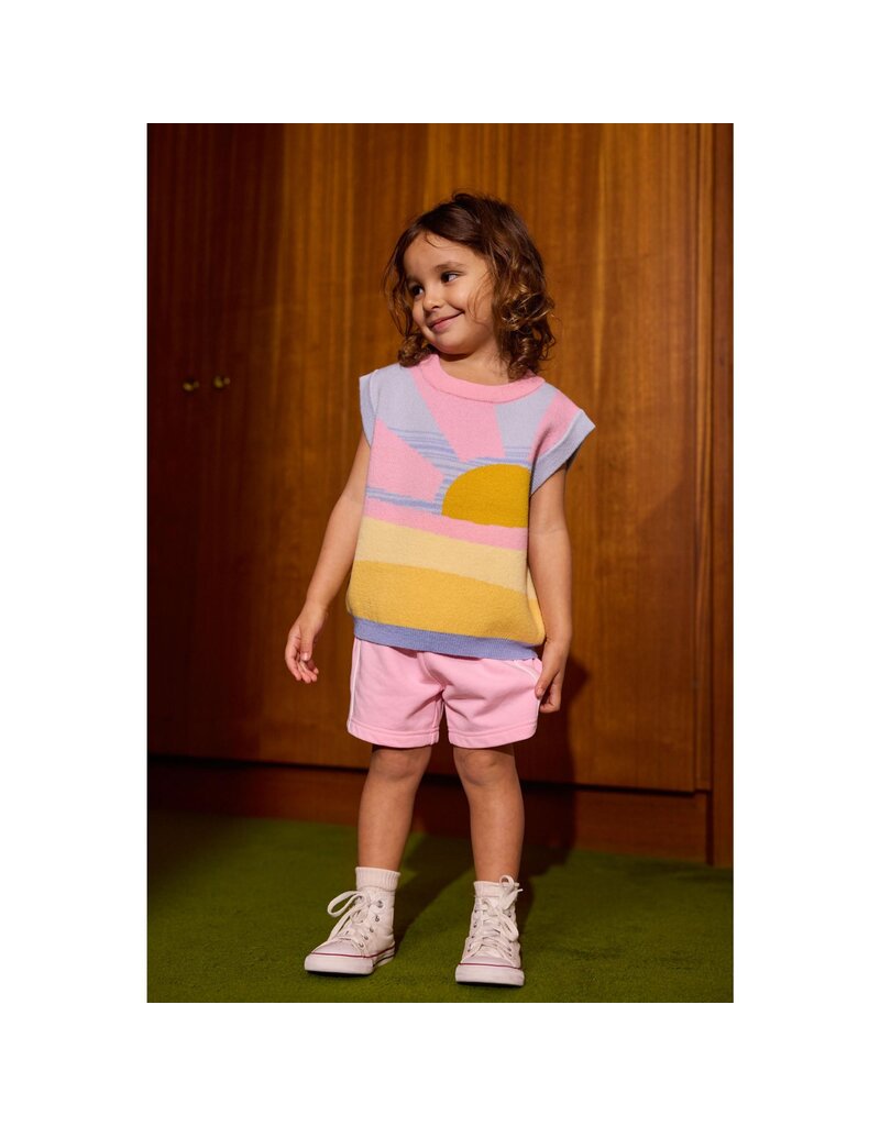 Goldie + Ace Piped Sweatshorts Pink