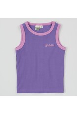 Goldie + Ace Embroidered Colour Pop Rib Singlet Purple/Pink