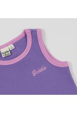 Goldie + Ace Embroidered Colour Pop Rib Singlet Purple/Pink