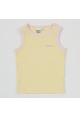 Goldie + Ace Embroidered Colour Pop Rib Singlet Yellow/Pink