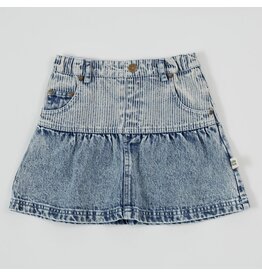 Goldie + Ace Pin Stripe Peplum Denim Skirt