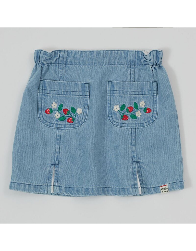 Goldie + Ace Wild Strawberry Chambray Skirt