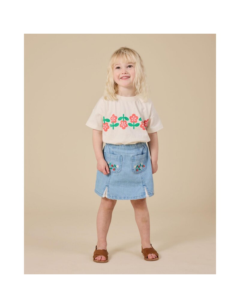 Goldie + Ace Wild Strawberry Chambray Skirt