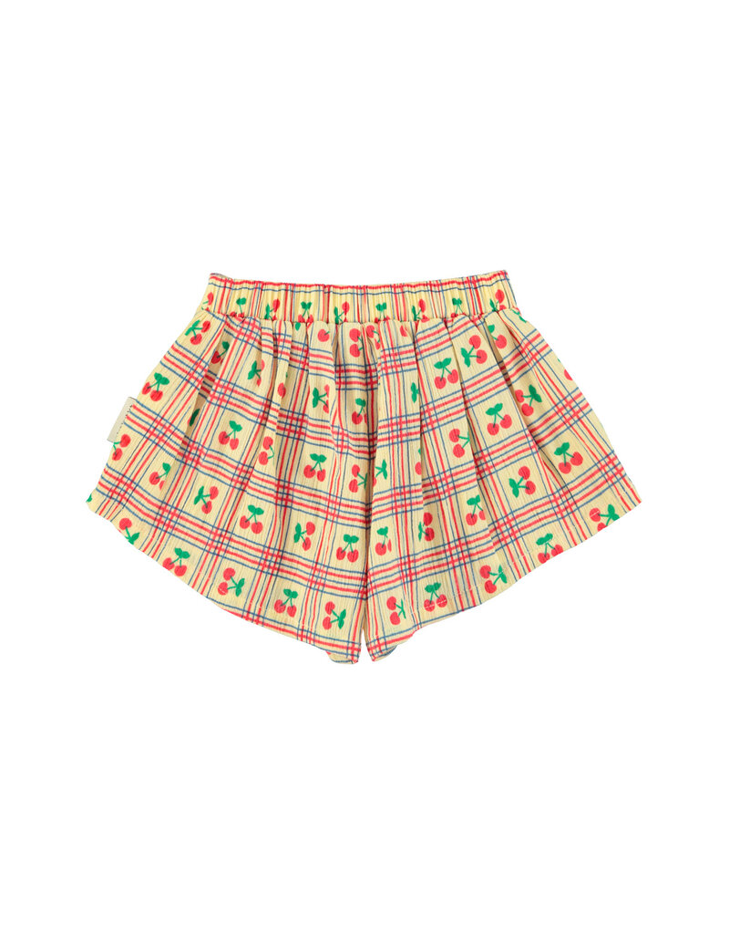 piupiuchick Shorts Light Yellow Cherries Allover