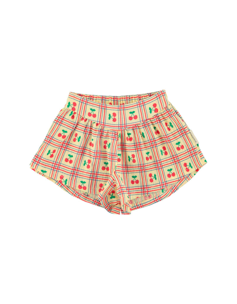 piupiuchick Shorts Light Yellow Cherries Allover