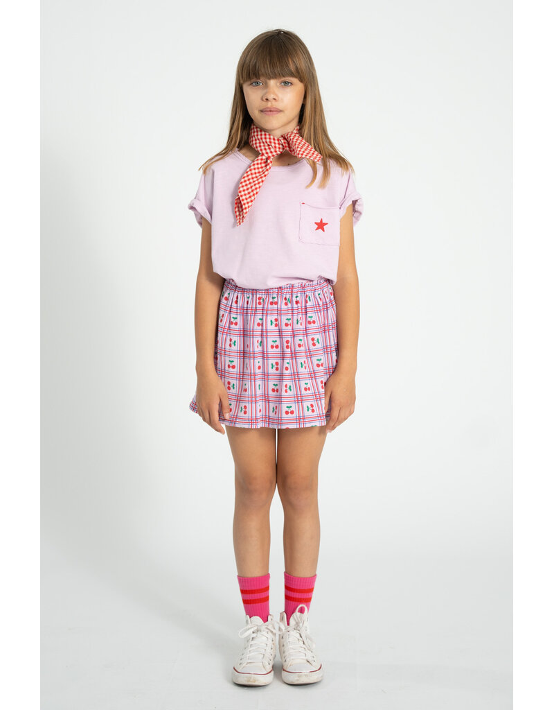 piupiuchick Short Skirt Lilc w Cherries Allover