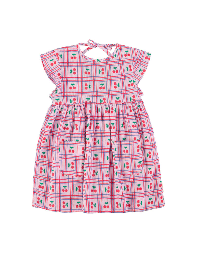 piupiuchick Short Dress Lilac w Cherries Allover