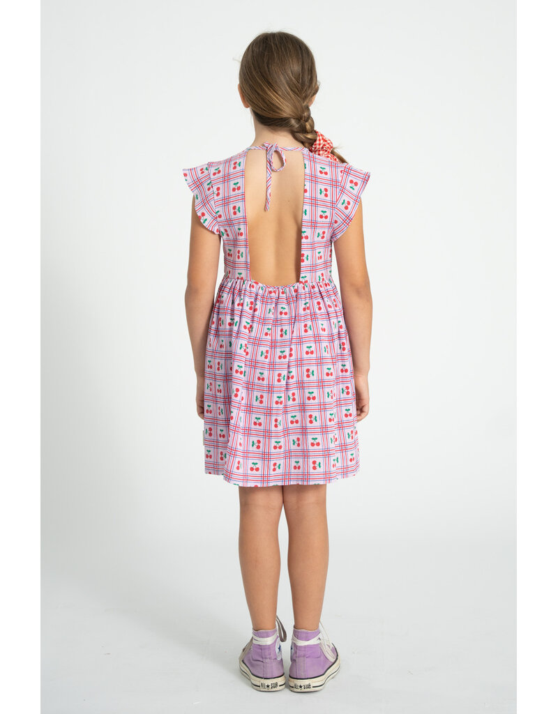 piupiuchick Short Dress Lilac w Cherries Allover