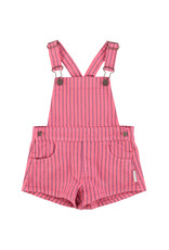 piupiuchick Short Dungarees Pink w Indigo Stripes