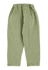 piupiuchick Unisex Trousers Green w indigo Stripes