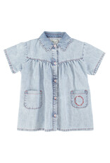 piupiuchick Short Dress Blue Light Denim