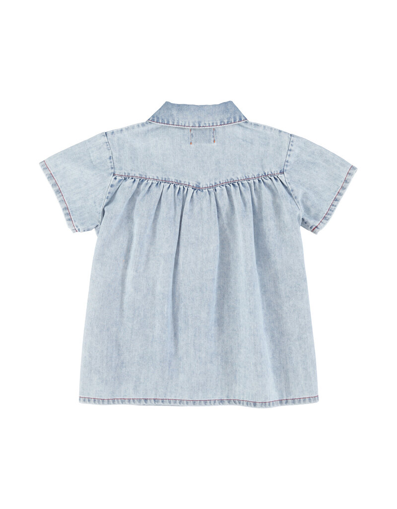 piupiuchick Short Dress Blue Light Denim