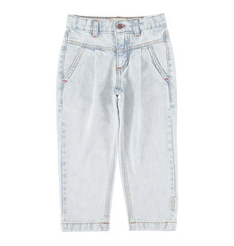 piupiuchick Mom Fit Trousers Washed Light Blue Denim