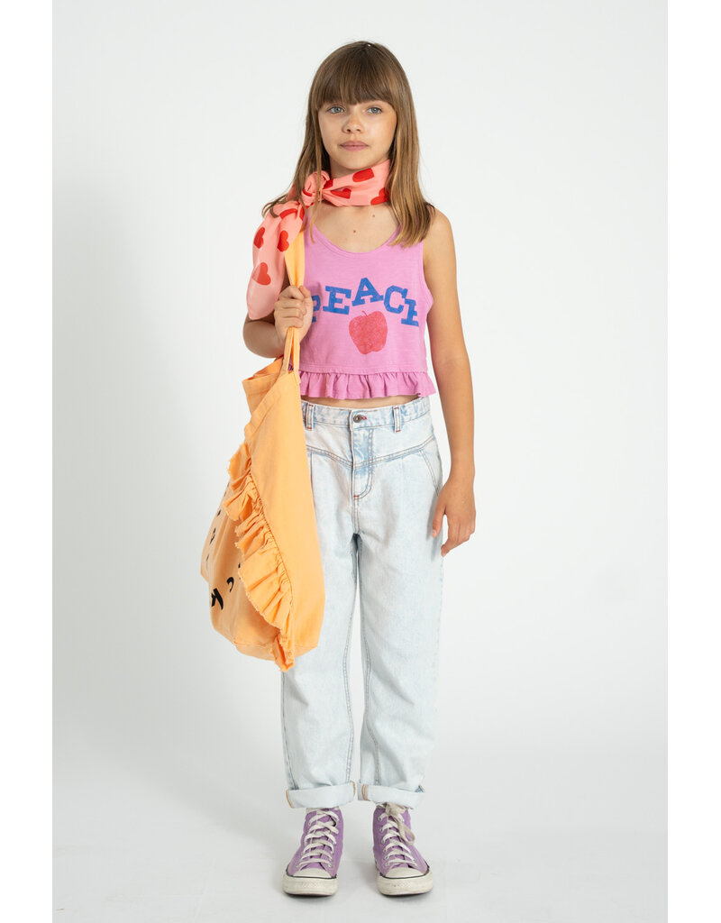 piupiuchick Mom Fit Trousers Washed Light Blue Denim