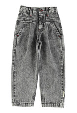 piupiuchick Mom Fit Trousers Washed Black Denim SS26